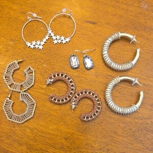 Various Elegant Silver and Gold Hoop Earrings